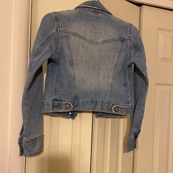 Denim Crop Jean Jacket Aeropostale XS/S 100% Cotton Western Country 90’s - Picture 6 of 6